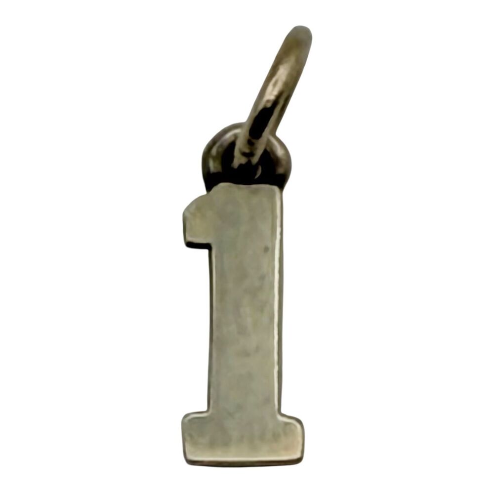NEW James Avery Ivy League # 1 Charm Sterling Silver 925 Number Pendant